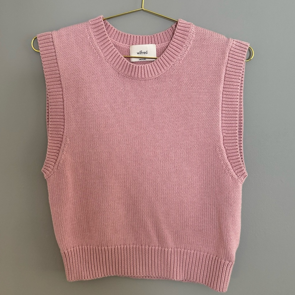 ARITZIA WILFRED Sweater Vest , Merino Wool/Cotton Blend - Size M